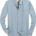 Alimens & Gentle Mens Solid Oxford Shirt Long Sleeve Dress Shirt Work Casual Button Down Shirts with Pocket, 3XL