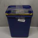Bathroom Trash Can with Lid 4 Gallon Trash Can with Swing Lid Navy Blue Small Garbage Can Bathroom Garbage Can with 300 Counts Trash Bags for Kitchen Bedroom Office