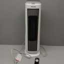 PELONIS 23 Oscillating Ceramic Tower Space Heater with Remote & Thermostat, Electric Energy Efficient Floor Heater for Indoor Use Large Room Safe with Timer, ECO Mode, 1500W, White
