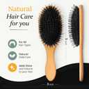 Belula Men's Hair Grooming Set: Boar Bristle Brush, Nylon Pin Brush, Wooden Comb, and Travel Bag for Styling