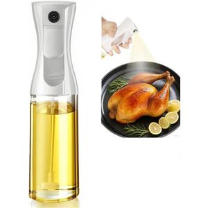 Olive Oil Sprayer for Cooking, 220ml Glass Oil Dispenser for Kitchen Gadgets, Food Grade Premium Spray Bottle, Continuous Spray with Portion Control, for Salad, Frying, BBQ