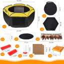 14 in 1 Pop Up Brooder Box for Chicks Starter Kit, Foldable Brooder Box, Complete Baby Chick Supplies with Heating Plate, Custom Feathers, Grass Mat, Feeder & Waterer for Baby Chicks, Ducks, Quail