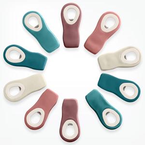 COOK WITH COLOR Bag Clips with Magnet- Food Clips, Chip, Bag for Food Storage with Airtight Seal Grip for Bread, Snack and Food Bags (Teal and Mauve, Pack of 10)