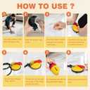 6 x Interactive Dog Toys Tug of War,Dog Puzzle Toy Squeaky for Medium Small Breed Mental Stimulation,Indestructible Food Dispensing Dog Toy to Keep Busy,Red Yellow