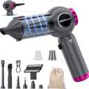 Handheld Car Vacuum Portable Cordless 25000Pa High Power Small Mini Hand Vacuum Rechargeable 4-in-1 Wireless Handheld Vac for Car Office Desktop Home Cleaning Ideal Gifts for Men & Women