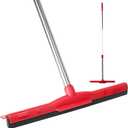 Water Broom & Floor Squeegee Scrubber with 51" Adjustable Pole & EVA Foam Blade  Indoor/Outdoor Use for Garage, Patio, Bathroom, Tile, Marble