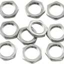 Musiclily Basic Metric M8 Guitar Pots Hex Nuts for 24mm Large Metric Potentiometers, Nickel (Set of 10)