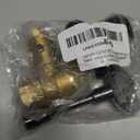 Skyflame 1/2 Inch Straight Gas Key Valve Kit for Fire Pit Fireplace with Flange and 3 Inches Key, Flat Black