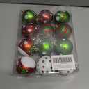 12Pcs Christmas Balls Tree Decorations, 2.4inch Plastic Shatterproof Glitter Hanging Ornaments for Christmas Tree Home Kitchen Office Indoor Xmas Tree Wall Window Fireplace Mantel Decor (Red Green Blue)