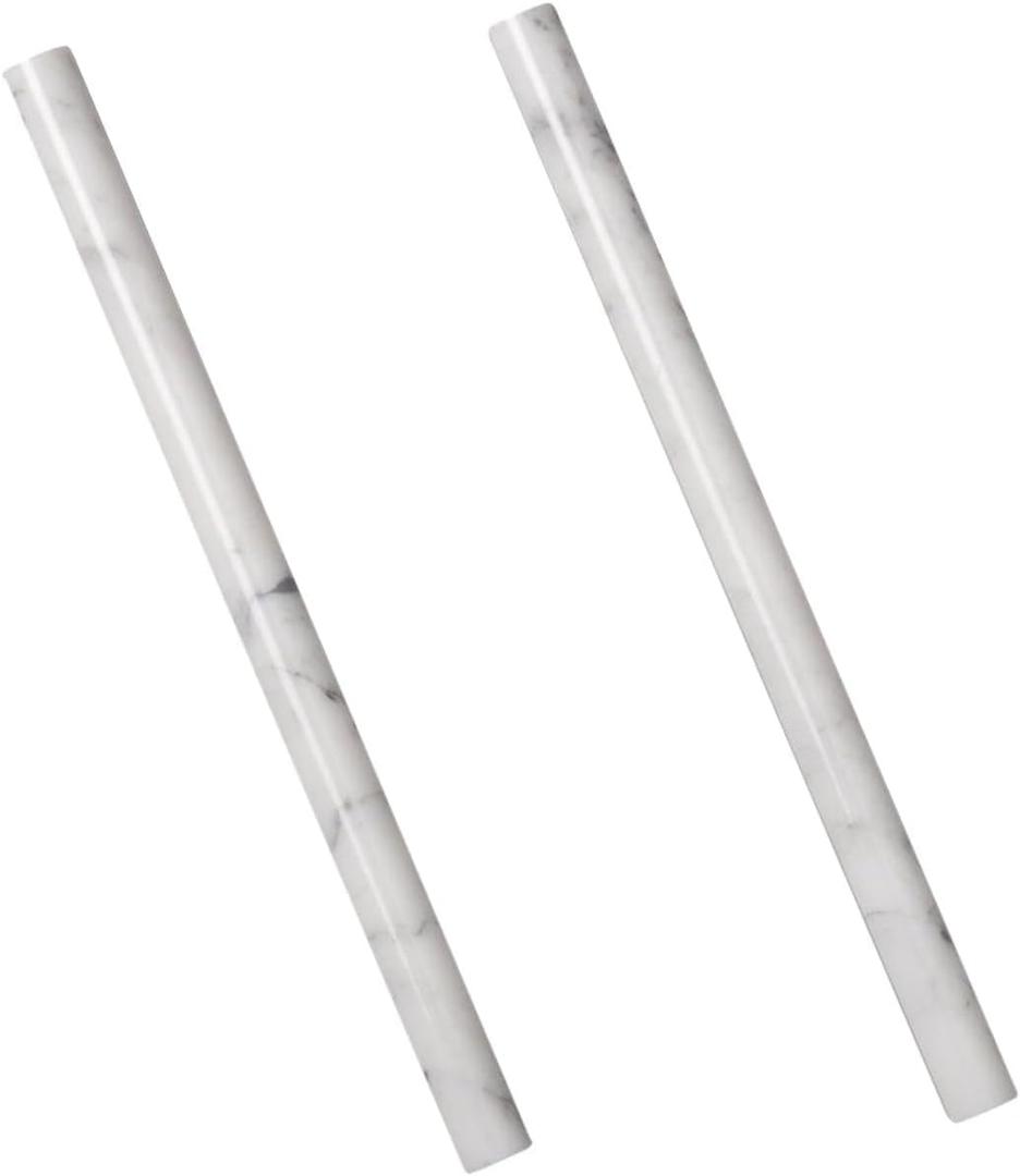 Diflart 15-Pack Carrara White Marble Pencil Liner Trim, 3/412 Inch, Polished, Marble Tile Edging Corner Trim Molding Bullnose Tile Shower Bathroom Kitchen Livingroom
