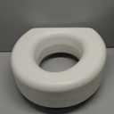 HealthSmart Enhanced Comfort 5" Raised (Round) Toilet Seat Risers for Seniors 5 Slip Resistant Pads FSA/HSA Eligible Padded Toilet Seat Elevation 15.7 x 15.2 x 6.1