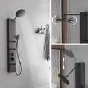 BWE 3 in1 Shower Panel Tower System Stainless Steel Multi-Function Shower Panel with 6 Body Massage Spray and Handheld Shower for Home Hotel Resort Split Type
