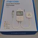 meross Smart Temperature Controller 15A 1800W, Smart Wi-Fi Thermostat Controlled Outlet Plug Works with Apple Home, Alexa, Google Home for Heating Cooling Homebrew Fermentation Reptiles Greenhouse