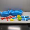 Water Table for Toddlers 3-5 Outdoor Toys for Kids Ages 4-8 3-Tier Kids Sand Water Table with Fishing Game Set Activity Sensory Table Summer Gift Beach Outside Toys for Toddlers