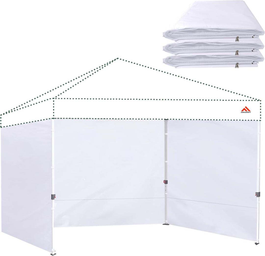 Canopy Tent Gazebo Sidewalls for 10x10 Pop Up Canopy 99% UV Protection, Waterproof, 3 Pcs Sidewalls Only,(White)