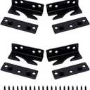 3.3-inch Bed Rail Bracket, 4 Pcs Black Iron headboard Bracket Frame Hardware Bed Hinge