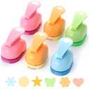 LOVEINUSA 6PCS Shape Paper Craft Hole Punch Set, Tool Paper Hole Punch Shapes Creative Handmaking for DIY Scrapbooking, Greeting Cards, Festival Decoration, Albums Photos