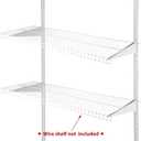 CroBlissful 47.5 Inch Twin Rail Upright Wall Shelving System with 12 Inch Locking Shelf Bracket Adjustable Closet System Heavy Duty Metal Support for Deep Wire Shelving Closet (8 Pcs)