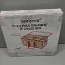 Sattiyrch Plastic Christmas Ornament Storage Box with Trays,Customizable Dividers, Dust-Proof Durable Ornament Organizer Holder,Christmas Storage Containers,Holds 128 x 3 inch Ornaments