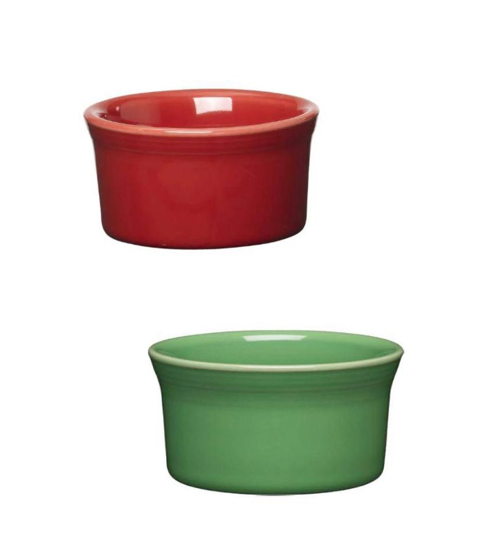 DI Fiesta Ramekin 4inch Red/Green 2 Pack