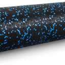 ProsourceFit High Density Foam Rollers 24 - inches long, Firm Full Body Athletic Massage Tool for Back Stretching, Yoga, Pilates, Post Workout Muscle Recuperation, Black/Blue