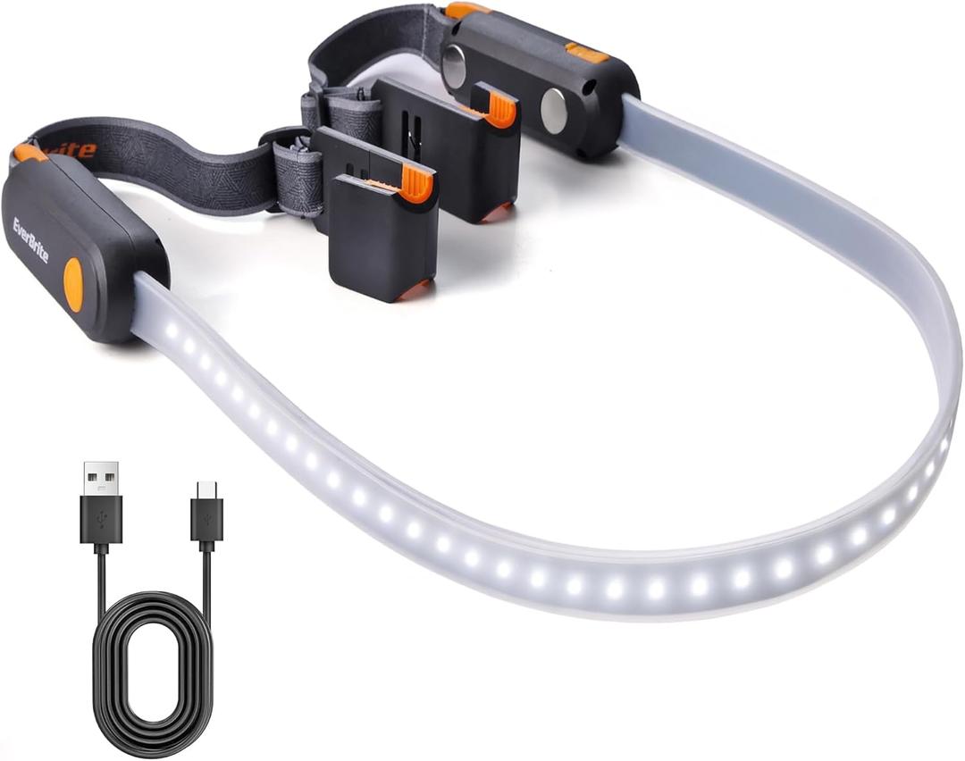 EverBrite Rechargeable Underhood Work Light, Magnetic Under Hood LED Work Light Bar for Mechanic, 3 Power Modes with Adjustable Straps and Hooks, Ideal Gifts for Mechanics, Men, Automotive, Garage