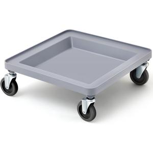 21 x 21 x 3 Inches Dolly for Dish and Glass Rack with 4 Wheels Dolly Dishwashing Rack Cart 250 Lbs Load Capacity for Kitchen Dining Room Floor Storage Room Restaurants,Gray
