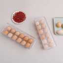 Sooyee 2 Pack Egg Holder for Refrigerator, Plastic Egg Storage Container, Fridge Egg Organizer, Clear Refrigerator Organizer Bins with Lids, Stackable Tray Holds 12 Eggs