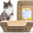 Disposable Litter Boxes (Jumbo - Low Entry, 4-Pack) (Brown)