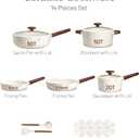 CAROTE Ceramic Cookware Sets, Pots and Pans Set Non stick, Non Toxic Healthy Induction Cookware, 14 Pcs Nonstick Kitchen Pots and Pans Set, PFAS PTFE Free, Dishwasher Safe