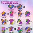 14 Pack Pop Fidget Sensory Toys Party Favors for Kids 4-8 8-12 Year Boys Girls Mini Fidget Toy Bulk Bubbles Popper for Easter Basket Stuffers Stress Toy for Birthday Party Favors Toddler Toys