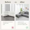 HOMERILLA Sectional Couch Covers for Sectional Sofa L Shaped Sofa Cover Blanket 2 Pieces L Shape Furniture Protector for Pets Dogs (Light Grey, XX-Large)