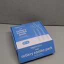 Amazon Basics Disposable Clear Assorted Cutlery Set, Premium Quality, 192 Count, Large Combo Pack Forks, Spoon and Knives