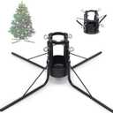 Christmas Tree Stand for Real Trees, Heavy Duty Metal Live Christmas Tree Stand, Adjustable Universal Replacement Xmas Tree Base Holder for Fresh Tree 4-10ft, Fit 1.2-4.2 inch Trunk Diameter