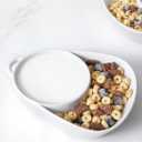LE TAUCI Chip and Dip Bowls, Anti-Soggy Cereal Bowl, Soup and Side/Cracker Bowls Sets for Breakfast, Soup and Sandwich, Bread Dipping Bowls, Set of 2, White