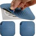 Shower Drain Cover Tub Stopper,2 Pieces Sewer Anti-Odor Mat Deodorizing Drain Plugs for Kitchen,Bathroom and Laundry(5.9x5.9 inch) Blue