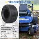 GICOOL (2 Pack) 13x6.50-6 Tubeless Lawn Mower Tires, 13x6.50-6 Riding Lawnmower Straight Rib Tread, 4 Ply