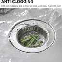 Kitchen Sink Strainer Stainless Steel, LASSHSWA Kitchen Sink Drain Strainer, Sink Strainers for Kitchen Sinks with Large Wide Rim 4.5" Diameter (2 Pack)