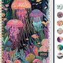 2026 Planner, Weekly and Monthly Calendar Planner Book, January 2026 - December 2026, Hardcover Spiral Planner with Monthly Tabs, Notes Pages, Perfect for Women & Men, A5 (6.4" x 8.5") - Gold