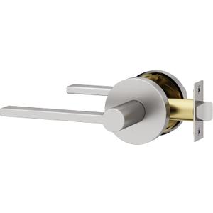 Okun Muse 1-Pack Brushed Nickel Passage Door Levers  Reversible Non-Locking Interior Handles with Sleek Concealed-Mount Design for Hallways & Closets