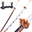 Demon Slayer Sword 41inch - with Stand Anime Sword- Zenitsu Sword & Tanjirou Sword & Rengoku Sword