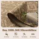 MontVoo-Outdoor Rug-Patio Rug 6x9 Polypropylene Indoor Outdoor Rugs Outdoor Carpet for Patio Deck Balcony Porch, Textured Weave, Durable for High Traffic, Fade-Resistant, Boho Farmhouse Neutral Brown