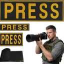 Patches, Press Badge Embroidered Patches for Backpacks, Jackets, Press Vest, Photographer Vest