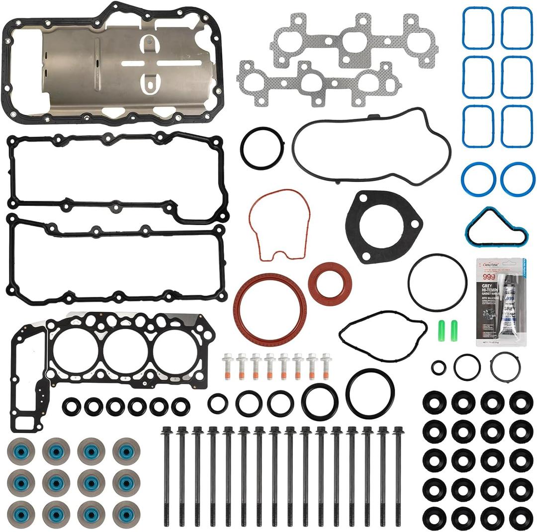 KAX HS26229PT Head Gasket Set Fit for Jeep Liberty 2002-2005, Dodge Dakota 2004-2005, Ram 1500 2002-2005, Grand Cherokee 2005, Durango 2004-2005 3.7L, Engine Cylinder Head Gasket Kit