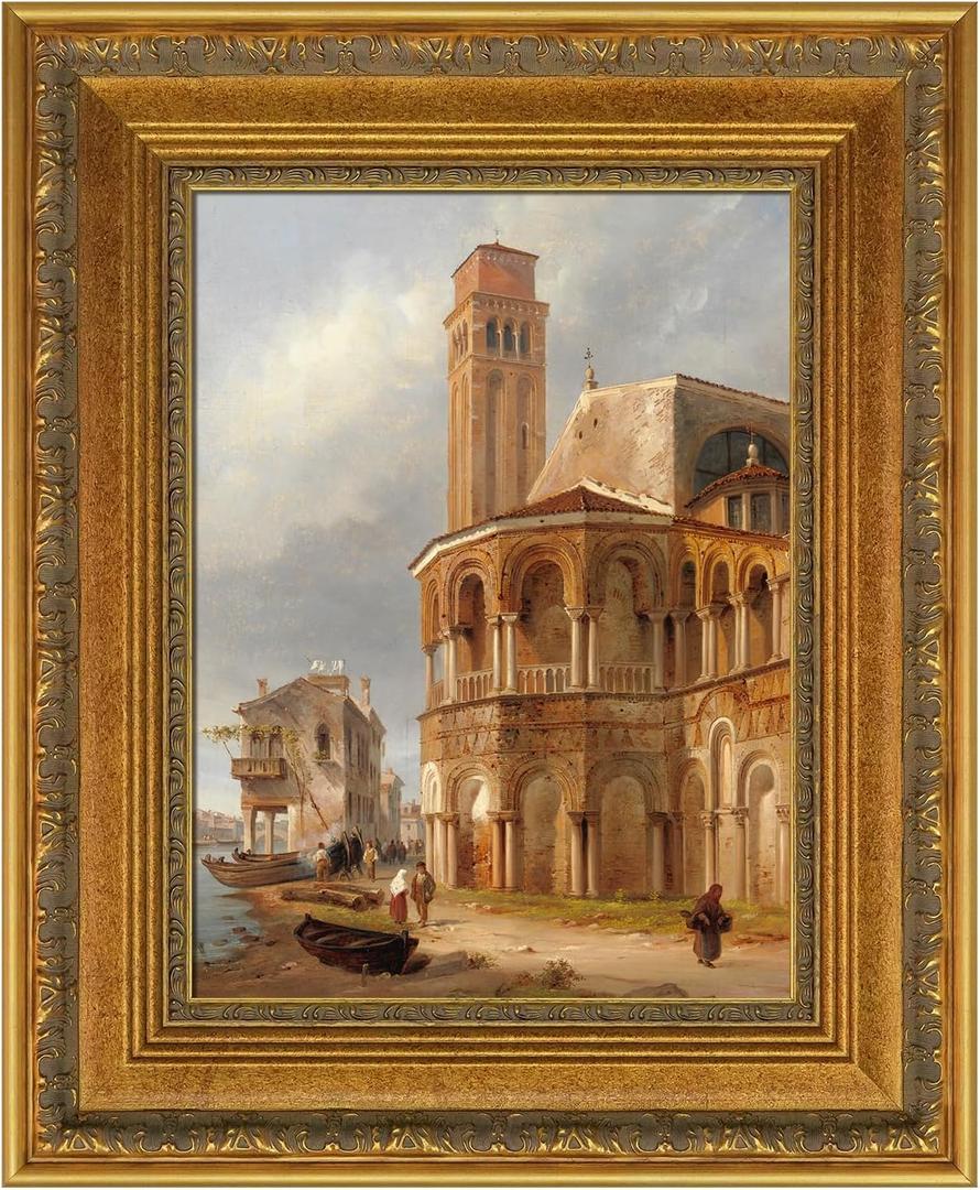 Vintage Canvas Frame for 18x24 Art Prints Oil Paintings, 3.6" Extra Wide DIY Wood Ornate Open Back Wall Picture Frames for Landscape Family Animal Memorial Portraits, No Glass & Back (Gold) Vintage Canvas Frame for 18x24 Art Prints Oil Paintings, 3.6" Extra Wide DIY Wood Ornate Open Back Wall Picture Frames for Landscape Family Animal Memorial Portraits, No Glass & Back (Gold)