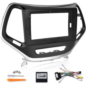 for Jeep Cherokee 2013-2018, in Dash Installation Install Frame Mount Trim Kit Can Match 10.1 inch Touch Screen Car Radio Stereo
