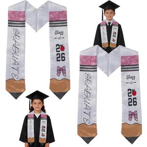 2 Pcs Kindergarten Preschool Graduation Sash, Kindergarten Preschool Graduation Stole Class of 2026,Graduation Gift