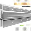 30 Inch French Cleat Picture Hanger French Cleat Heavy Duty Aluminum Z Bar Clips for Hanging Various Items, Including whiteboards, Mirrors, Photos, and More. (2 Pairs up to 200 lbs)