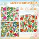 Nuogo 36 Packs Hawaiian Cloth Napkins 15" x 15" Hawaiian Guest Cloth Napkins with Tropical Floral Palm Leaves Flamingo Hand Towel for Summer Luau Party BBQ Dinner Wedding Table Decor