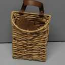 LGENHOOM Wall Hanging Pocket Basket Portable Water Hyacinth Storage Basket Decorative Boho Mounted Organizer Dried Flower Plants Front Door Basket for Garden Farmhouse Home